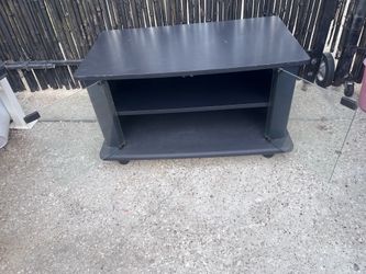 Rolling Tv Cabinet/ Glass Doors / One Shelf