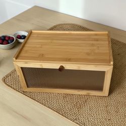 Bread Box for Kitchen Counter-Large Capacity Bread Storage Container