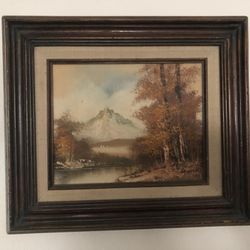 Beautiful Mountain Scenery Painting With Frame