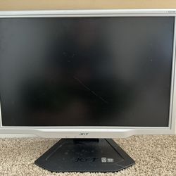 Acer 22" LCD Monitor With Stand X221W Desktop PC Computer. Working Condition