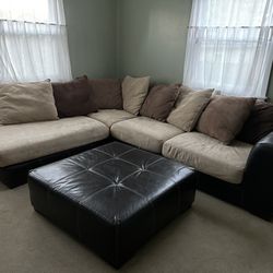 Couch and ottoman $50 OBO