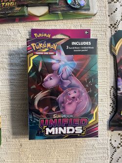 Pokemon Cards Sealed Unified Minds 3 Pack Hanger