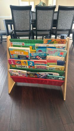 Colorful kids book shelf