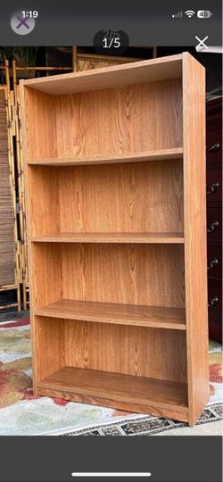 Brown Shelf Bookshelf, with adjustable shelves - 48H x 25W x 9D