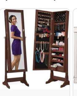 5’ TALL MIRROR JEWELRY CHEST ARMOIRE 47TH AVE. AND DOBBINS IN LAVEEN