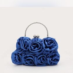 Floral Embellished Fabric Clutch
