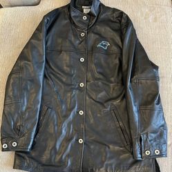 Carolina Panthers NFL Reebok 100% Leather Jacket 