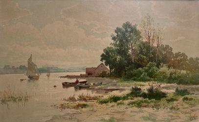 River Shore with Boats