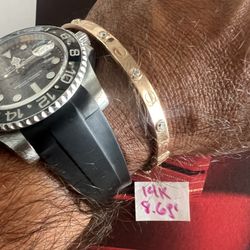 14K Yellow Gold Love ❤️ Bracelet For Wedding 8.6Gr