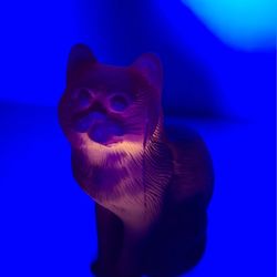 Beautiful Vintage Mosser Cadmium Sitting Cat Figurine,  Glows In Blacklight 
