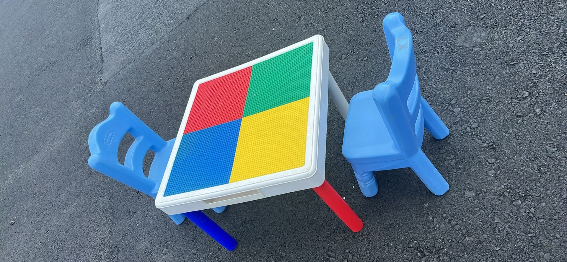 Table and two chairs