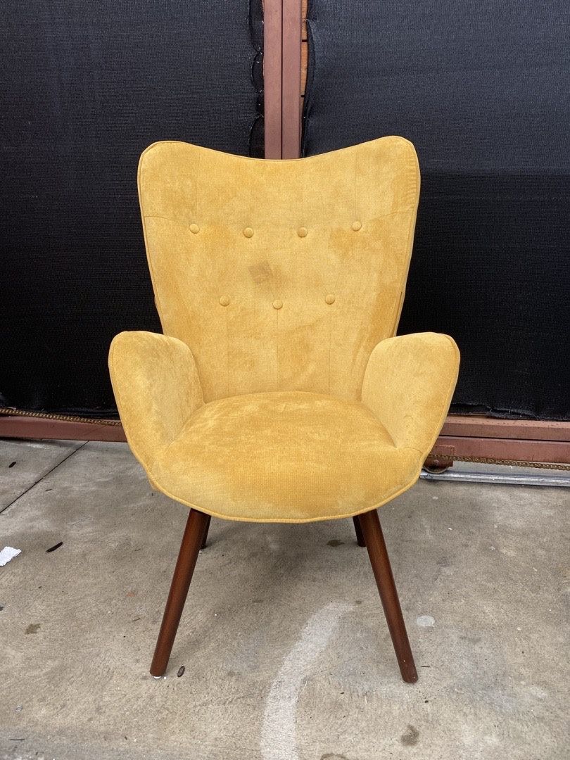 New Mustard yellow wingback accent chair