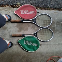 Vintage 1970s Tensor Mach I Tennis Rackets x2