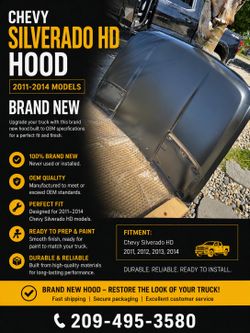 Chevy Silverado HD Hood 11-14 New