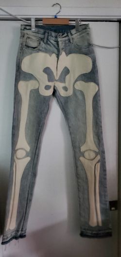 mnml Skeleton Baggy Denim – Washed Blue (Size 30)