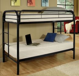 Brand New Black Metal Twin Size Bunk Bed