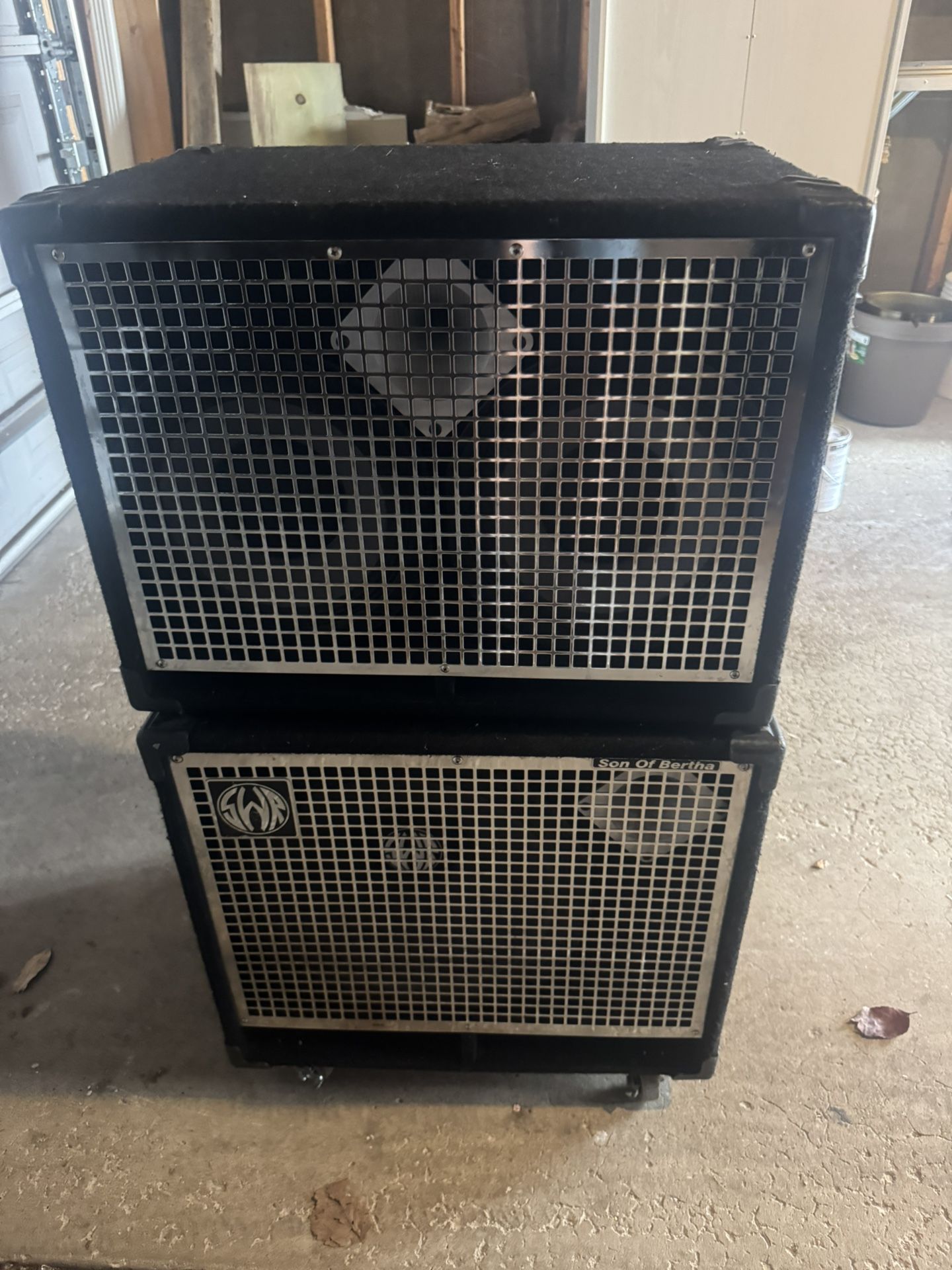 Two SWR bass speaker Cabinets