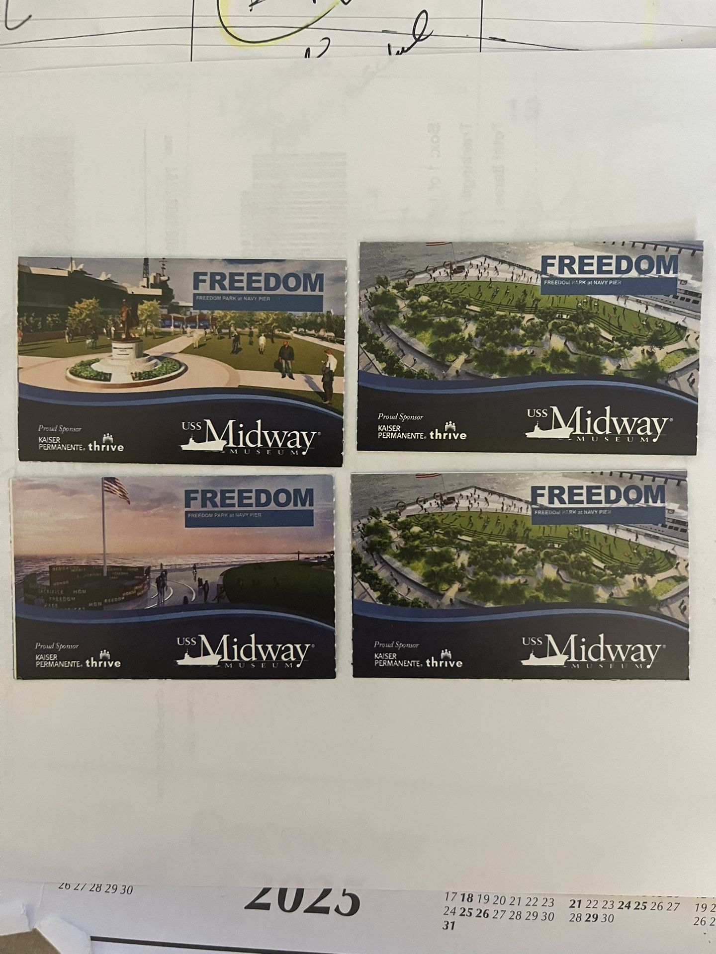 4 Adult San Diego Midway Museum Passes / Tickets