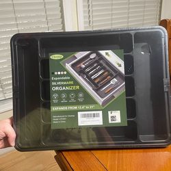 Expandable Silverware Drawer Organizer – Black (New)