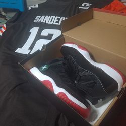 JORDAN 11 BLACK + SHEDEUR NFL JERSEYS 