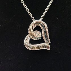 Blue Diamond Accent Heart