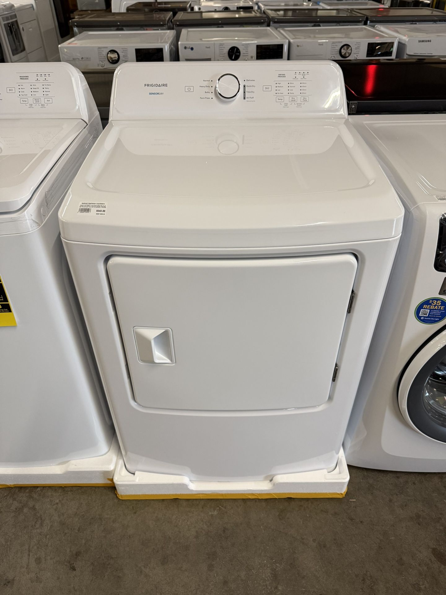 Frigidaire FLVE7000AW 27 inch Electric Dryer
