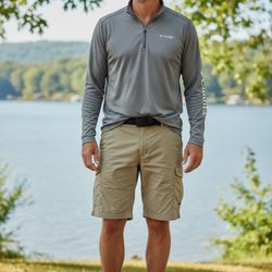 Columbia PFG Omni Freeze Zero XL Shirt 36W Shorts Set