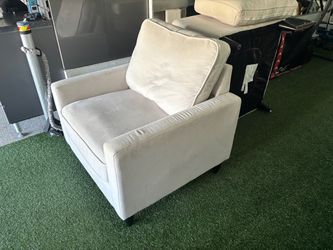 2 Cream Fabric Accent Chair