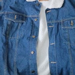 Denim Jacket With Sherpa Lining