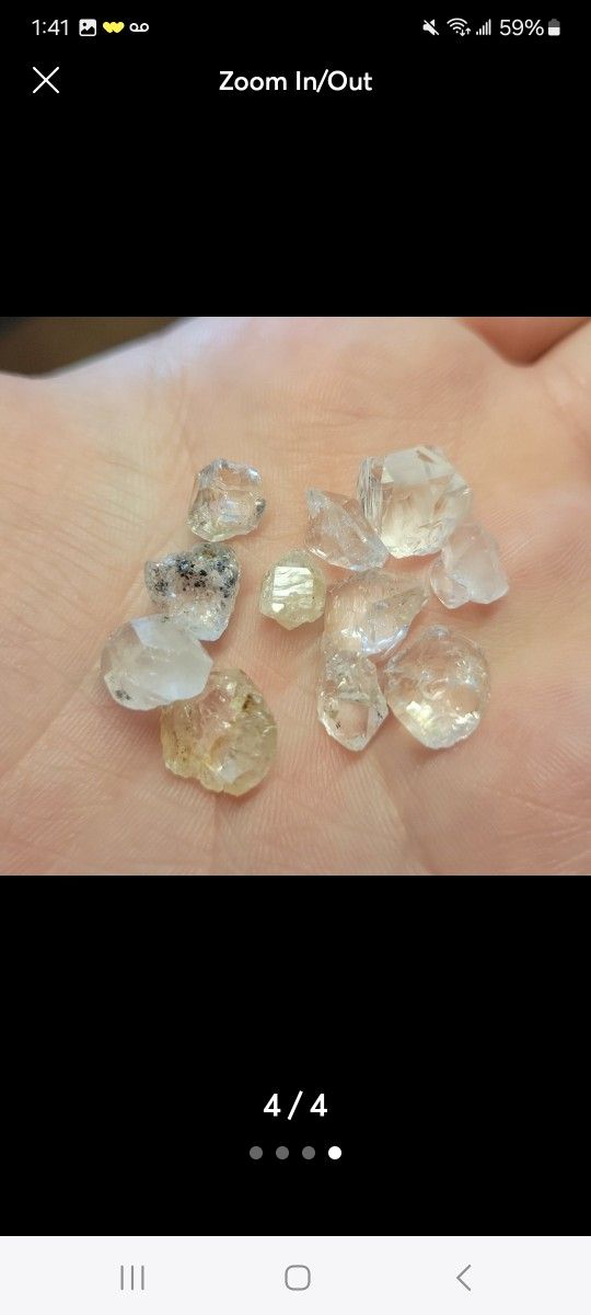 20pcs. Natural Herkimer Diamond Chips Large 