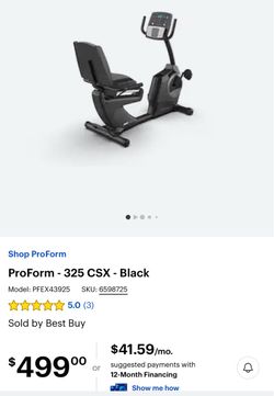 Proform 325 CSX Bike