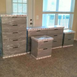 NEW DRESSER, CHEST WITH TWO NIGHT STANDS -- ASSEMBLED 🛠️