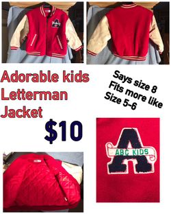 50's letterman jacket kids size 5-8 yr old
