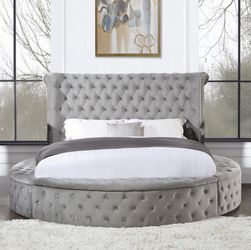 QUEEN PLATFORM BED WITH STORAGE (ACGAIVA) $699 DELIVER AVAILABLE