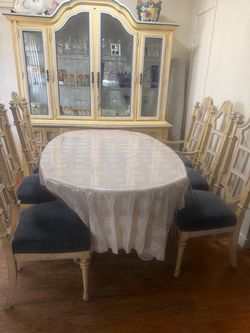 Vintage Vanity with Dining Table and Chair Set