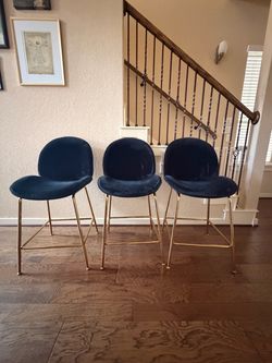 Black Velvet Bar Stools