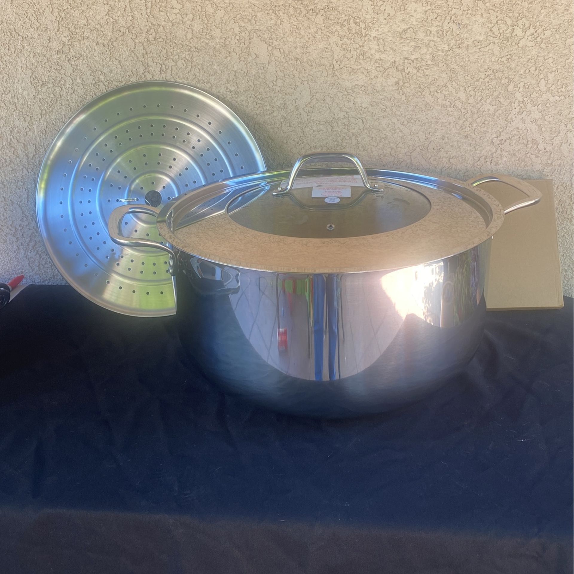 Olla De 32 Qt Tamalera Nueva En Su Caja $300