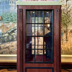 Vintage 1930s Back to the Oldies Telephone Booth AM/FM Classic Lighted Radio Cassette Player