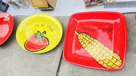 Large Colorful Serving Platters