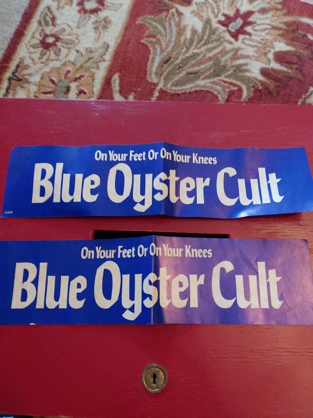 VINTAGE ORIGINAL BLUE OYSTER CULT BUMPER STICKER 12" X 3" VG+/VG++