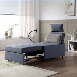 3 in 1 Sofa Bed,Speaker Chair, Reclining Sleeper Sofa Bed,Futon with Bluetooth Speaker 2 USB Port, Phone Holder Accent Chair, Functional Backcushion a