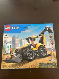 Yellow Backhoe Loader Lego