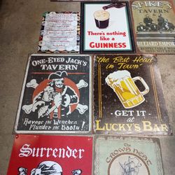 Man Cave Bar Tin Signs