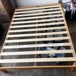 Queen Solid Wood Platform Bed Frame – Zinus – Slat Base – Hardware Included