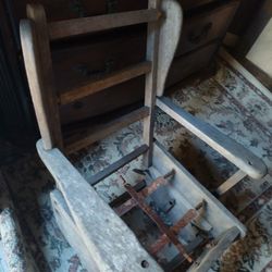 Vintage Wooden Kids  Rocker 