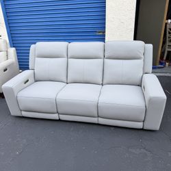 Wren Leather Power Reclining Sofa – New