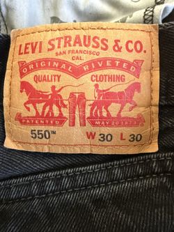 Levi's 550 Relaxed Fit  Black Denim Men’s Jeans