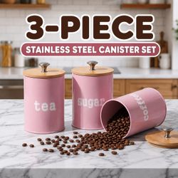 [NEW] 3-Piece Airtight Canister Set