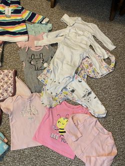 Over 50 pieces of baby girls clothes size 3/6