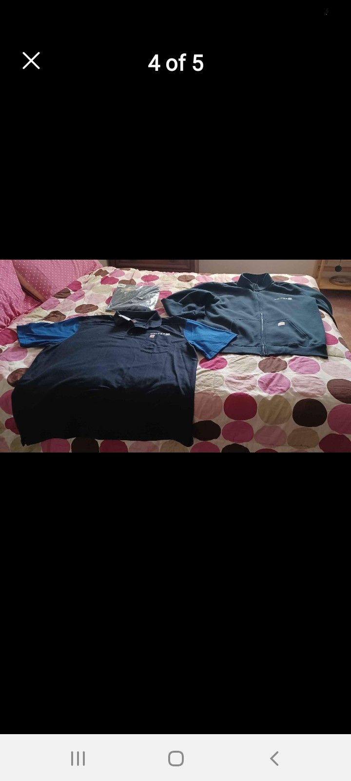 Carhartt United Airlines Polo Shirt And Leisure Jacket Two Polo Shirts And One Jacket For $45